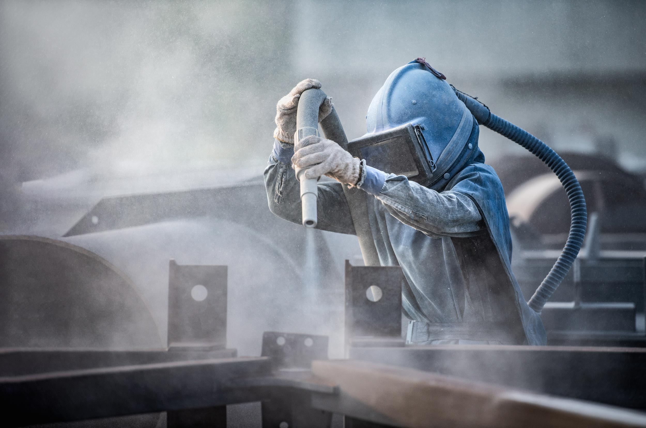 Sabbiatura industriale preparazione verniciatura